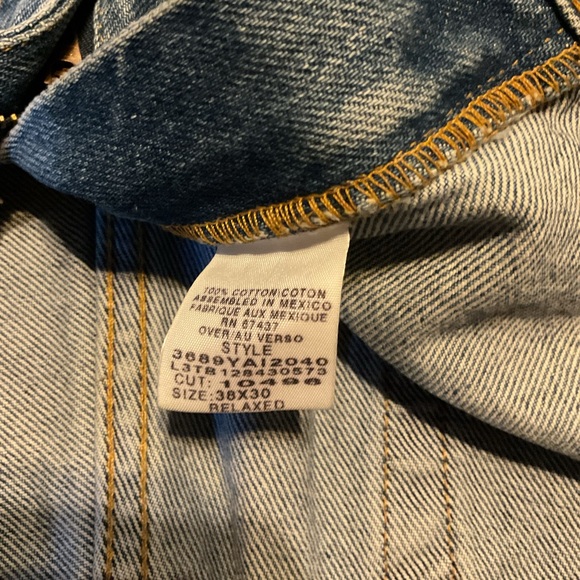 Sz 38x30 Vintage Men’s Polo Ralph Lauren Jeans Stone Leather Patch - Picture 4 of 8